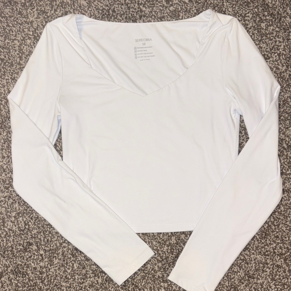 White Long Sleeve Top